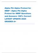 Alpha Phi Alpha Pretest for IMDP / Alpha Phi Alpha Pretest for IMDP Questions and Answers 100% Correct LATEST UPDATE 2024 GRADED A+