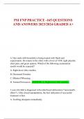 PSI FNP PRACTICE -165 QUESTIONS  AND ANSWERS 2023&sol;2024 GRADED A&plus;
