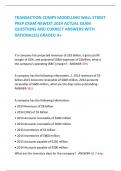 TRANSACTION COMPS MODELLING WALL STREET  PREP EXAM NEWEST 2024 ACTUAL EXAM  QUESTIONS AND CORRECT ANSWERS WITH  RATIONALES&vert;GRADED A&plus;