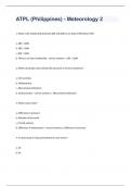 ATPL (Philippines) - Meteorology 2 question n answers graded A+ 
