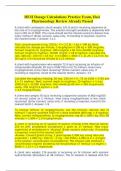 HESI Dosage Calculations Practice Exam&comma; Hesi Pharmacology Review Already Passed
