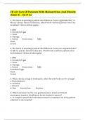 CH 60: Care Of Patients With Malnutrition And Obesity (Quiz 4) – Qs & As