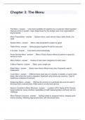 Chapter 3&period; The Menu Questions and Answers Graded A