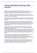 Florida Child Welfare Hearings 100&percnt; Correct&excl;&excl;