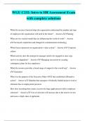 WGU C232&colon; Intro to HR Assessment Exam  with complete solutions