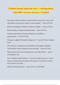 TCDHA Dental Materials Test 3 &vert; 140 Questions  with 100&percnt; Correct Answers 