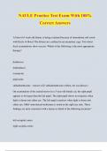 NAVLE EXAM QUESTIONS WITH  COMPLETE SOLUTIONS