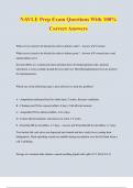 NAVLE Prep Exam Questions With 100&percnt;  Correct Answers
