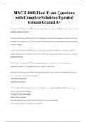 MNGT 4800 Final Exam Questions  with Complete Solutions Updated  Version Graded A+