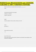 PMHNP Exam 388 QUESTIONS and ANSWERS &lpar;GRADED A&rpar; 100&percnt; VERIFIED ANSWERS 