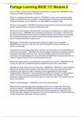 Portage Learning BIOD 171 Module 6 True or False