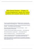  ISSA Fitness Nutrition - Chapter 15 - Product/Supplement Labels and Claims questions and answers latest top score.