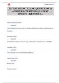 EMT STATE NC EXAM &vert; QUESTIONS &  ANSWERS &lpar;VERIFIED&rpar; &vert; LATEST  UPDATE &vert; GRADED A&plus;