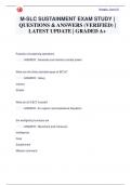 M-SLC SUSTAINMENT EXAM STUDY &vert;  QUESTIONS & ANSWERS &lpar;VERIFIED&rpar; &vert;  LATEST UPDATE &vert; GRADED A&plus;