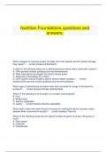   Nutrition Foundations questions and answers&period;