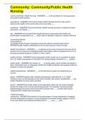 Community&colon; Community&sol;Public Health Nursing Community&sol;Public Health Nursing 