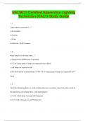 NALMCO Certified Apprentice Lighting Technician &lpar;CALT&rpar; Study Guide Questions with 100&percnt; Correct Answers &vert; Latest Update 2024 &vert; Verified