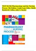 TEST BANK Pharmacology and the Nursing Process 9th Edition Linda Lane Lilley, Shelly Rainforth Collins, Julie S. Snyder