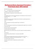 McKissock Basic Appraisal Principles I Final Exam Quiz 100&percnt; Solved 