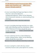 ATI RN Medical-Surgical Proctored latest 2024  update exam Questions and     100&percnt; Correct answers &sol;already graded A&plus;