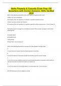 Idaho Property & Casualty Exam Prep 150 Questions with Correct Answers 100&percnt; Verified 2024