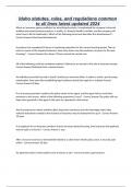 Idaho statutes&comma; rules&comma; and regulations common to all lines latest updated 2024