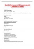 Bio 253 final exam (195 Questions with Complete Solutions) 