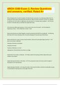 ARCH 3350 Exam 2&comma; Review Questions  and answers&comma; verified&period; Rated A&plus;&sol; 2024&sol;25 EXAM PREDICTION QUESTIONS&sol; 