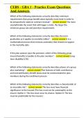 CEBS - GBA 1 - Practice Exam Questions And Answers 