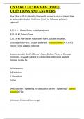 ONTARIO AUTO EXAM &lpar;RIBO&rpar;  QUESTIONS AND ANSWERS