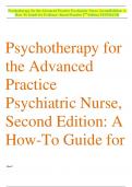 Psychotherapy for the Advanced Practice Psychiatric Nurse, Second Edition: A How-To Guide for Evidence- Based Practice 2nd Edition TESTBANK Psychotherapy for the Advanced Practice Psychiatric Nurse, Second Edition: A How-To Guide for Evidence- Based Pract