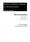 Solution Manual for Microeconomics, 8th Edition Glenn Hubbard,  Anthony Patrick O'Brien Chapter (1-17)