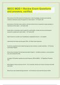 BECC MOD 1 Review Exam Questions  and answers&comma; verified&period;&sol; 2024&sol;25 EXAM PREDICTION QUESTIONS&sol; 
