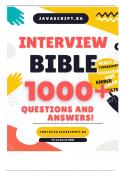 The JavaScript Interview Bible 2023 : A Comprehensive Guide with 1000+ Essential Questions and Answers!