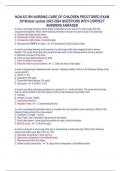 NGN ATI RN NURSING CARE OF CHILDREN PROCTORED EXAM  2019latest update 2023-2024 QUESTIONS WITH CORRECT  ANSWERS AGRADED