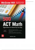 500 Act Math Questions To Know By Test Day By McGraw Hill Education