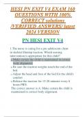HESI PN EXIT V4 EXAM 160 QUESTIONS WITH 100&percnt; CORRECT solutions &sol;VERIFIED ANSWERS&sol; latest 2024 VERSION