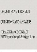 LEG2601 Exam pack 2024(Questions and answers)