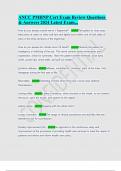 ANCC PMHNP Cert Exam Review Questions & Answers 2024 Latest Exam&comma;&comma;&comma;