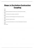Steps in Excitation-Contraction  Coupling Questions and Answers&lpar;Actual exam questions&sol;frequently tested questions and answers&rpar;100&percnt; Verified