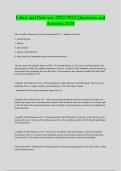 Labor and Delivery 2022&sol;2024 Questions and  Answers 2024