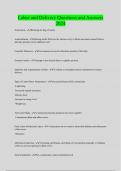 Labor and Delivery Questions and Answers  2024