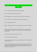 Labor&sol;Delivery Terms Questions and Answers  2023 &sol;2024