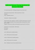 Labor and Delivery Nursing Questions and  Answers 2023&sol;2024