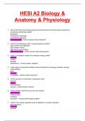 HESI A2 Biology & Anatomy & Physiology - 193 questions with correct and verified answers