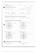 Class notes Pre Calculus  Mid Term Review Packet
