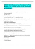 ETEC 1010 Engineering Foundations Final Exam 2024 Solved 100&percnt; Actual Questions and Answers