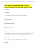 McCance Pathophysiology chapter 1 sample questions and correct answers