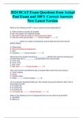 2024 BCAT Exam Questions from Actual  Past Exam and 100% Correct Answers New Latest Version