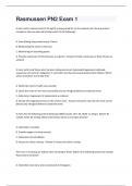 Rasmussen PN2 Exam 1 Questions and Answers with complete solution